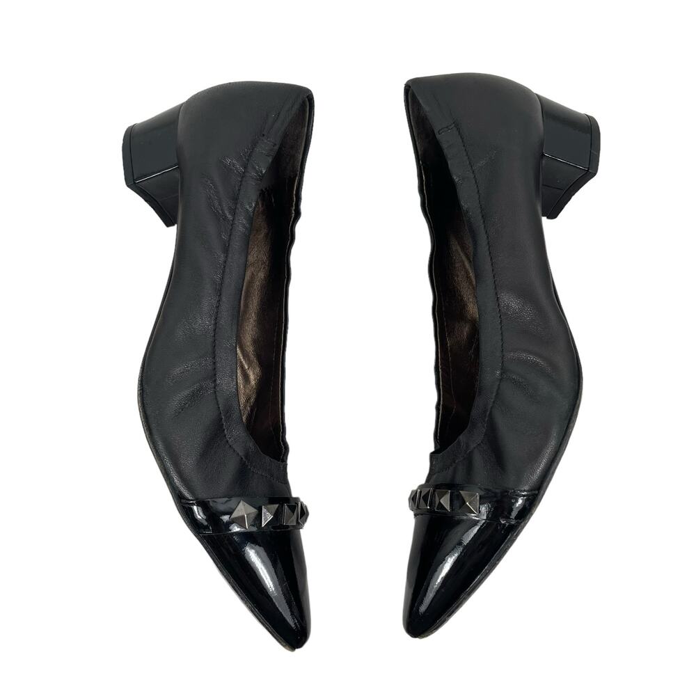 Attilio Giusti Leombruni AGL Pyramid Studded Pumps Low Heel Black Size 40.5 - Picture 5 of 11